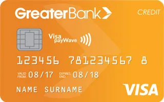 Greater Bank Business Visa Credit Card官方示意圖