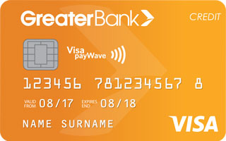Greater Bank Visa Credit Card官方示意圖