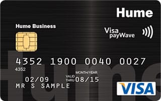 Hume Business Visa Unsecured Credit Card官方示意圖