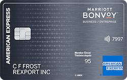 Marriott Bonvoy Business American Express Card官方示意圖