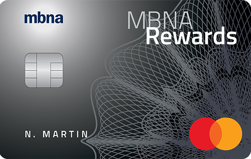 MBNA Rewards Platinum Plus Mastercard官方示意圖