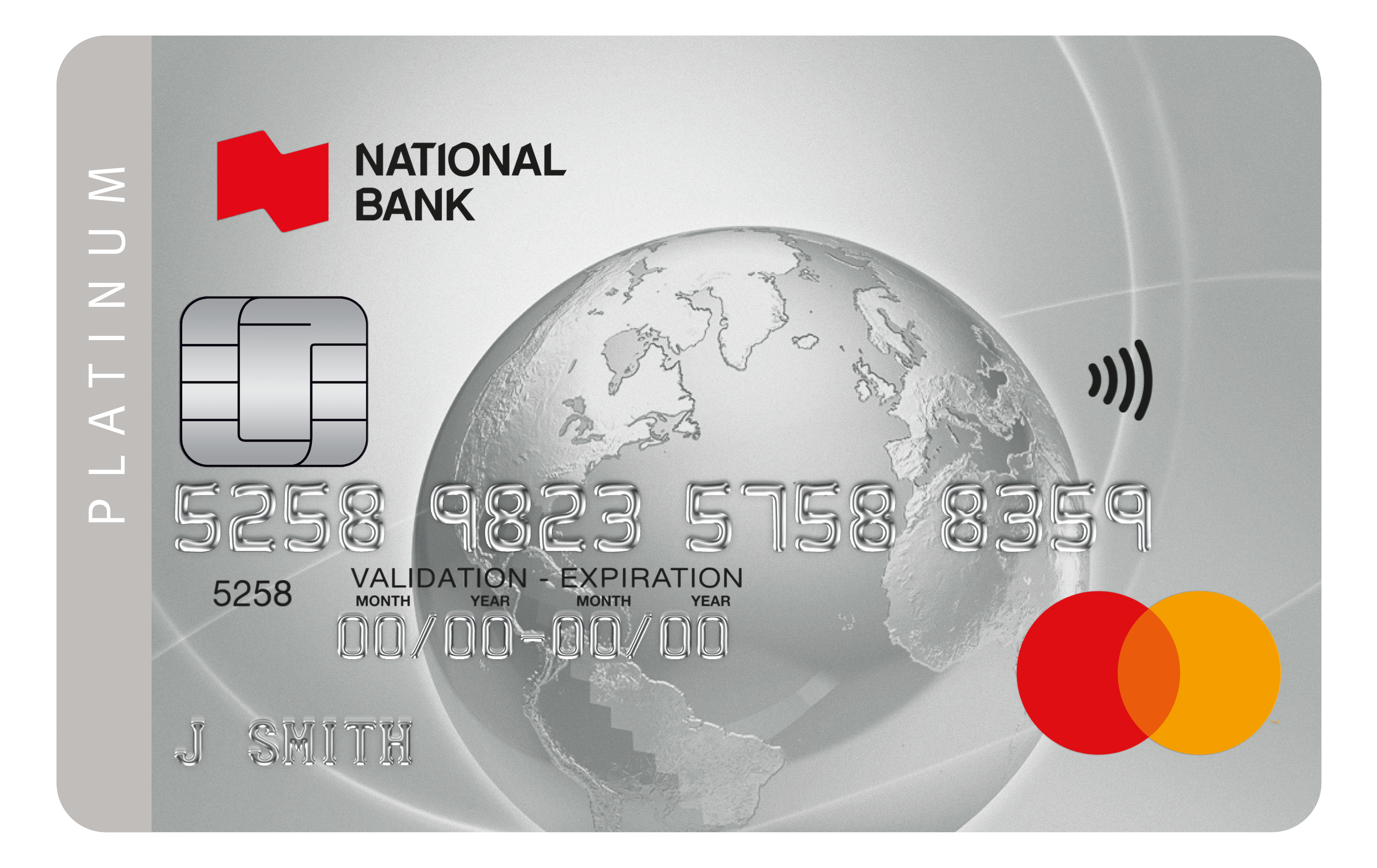 National Bank Platinum Mastercard官方示意圖