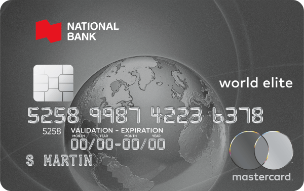 National Bank World Elite Mastercard官方示意圖