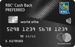 RBC Cash Back Preferred World Elite Mastercard官方示意圖