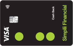 Simplii Financial Cash Back Visa Card官方示意圖