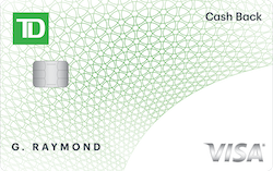 TD Cash Back Visa Card官方示意圖