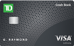 TD Cash Back Visa Infinite Card官方示意圖