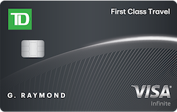 TD First Class Travel Visa Infinite Card官方示意圖