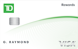 TD Rewards Visa Card官方示意圖