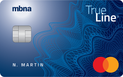 MBNA True Line Mastercard credit card官方示意圖