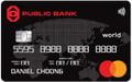 Public Bank World MasterCard Credit Card官方示意圖