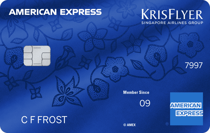 American Express Singapore Airlines KrisFlyer Credit Card官方示意圖