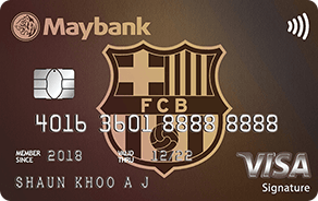 Maybank FC Barcelona Visa Signature Card官方示意圖