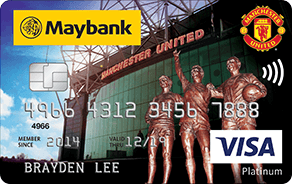 Maybank Manchester United Platinum Visa Credit Card官方示意圖