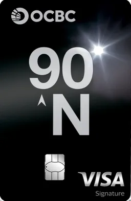 OCBC 90°N Visa Card官方示意圖
