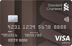 Standard Chartered Visa Infinite Credit Card官方示意圖