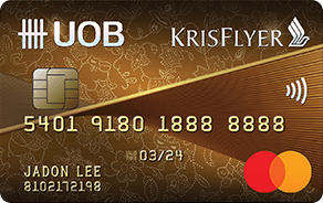 KrisFlyer UOB Credit Card官方示意圖