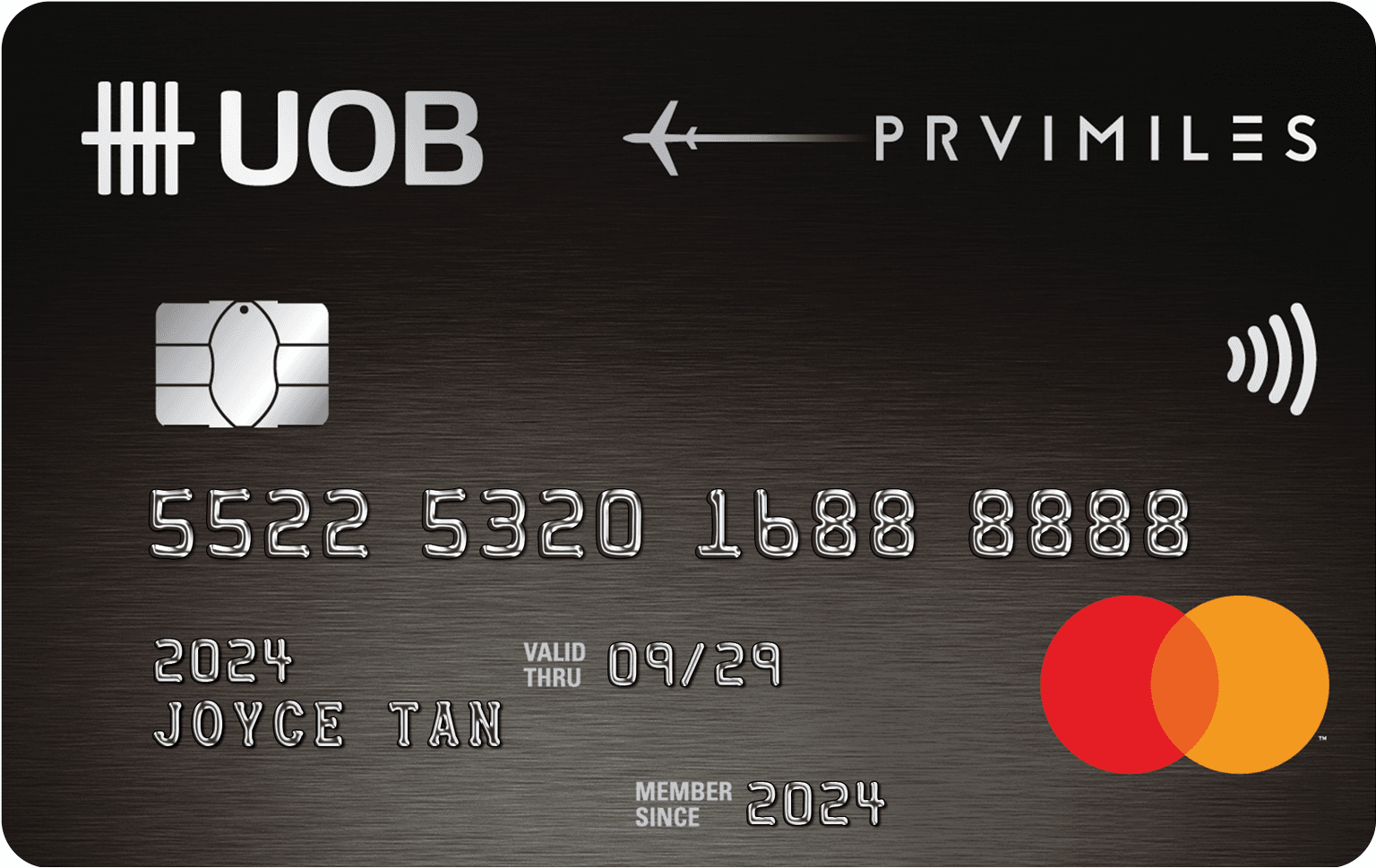 UOB PRVI Miles World MasterCard官方示意圖